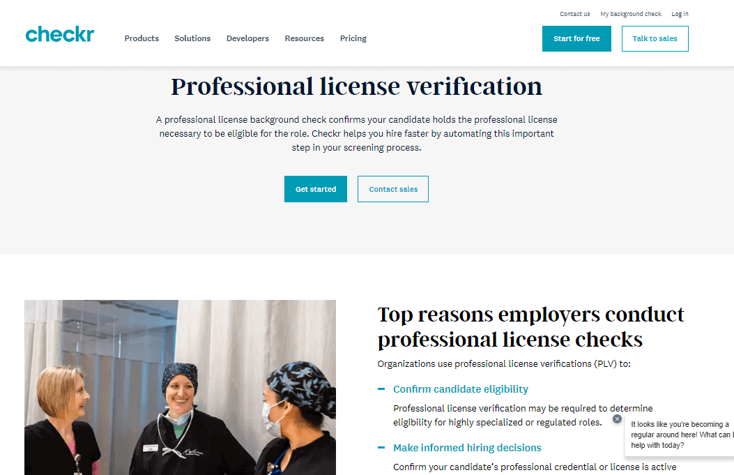 Checkr Professional License Verification