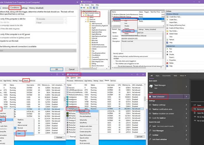 Desativar o executável de serviço antimalware