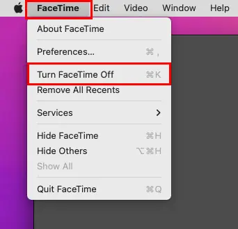 Disable facetime mac