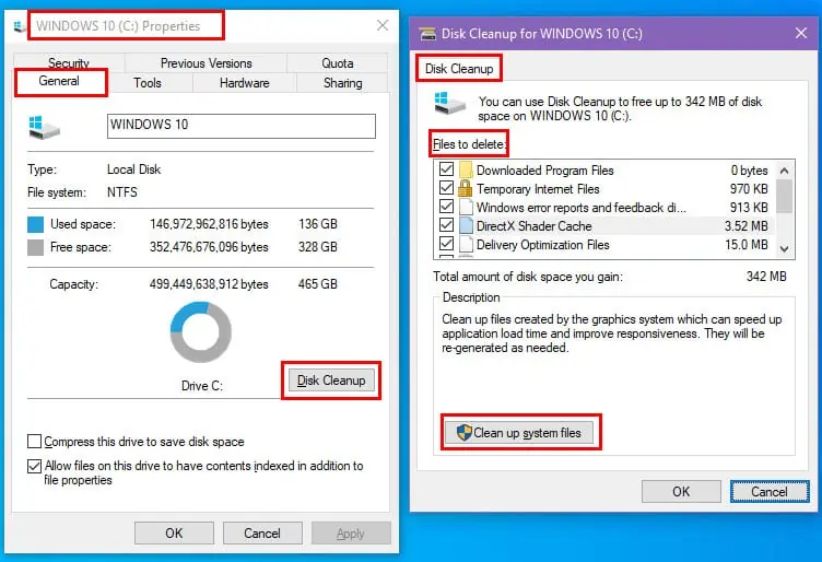 Disk cleanup