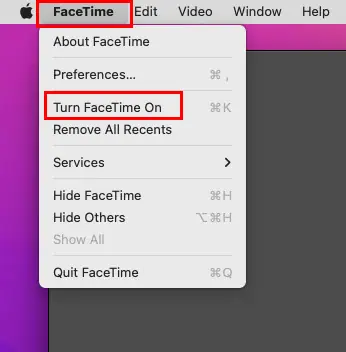 Enable facetime mac