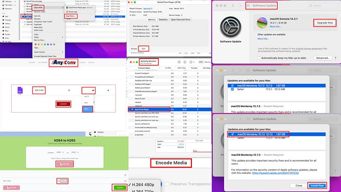 ファイルはQuickTimeと互換性がありません