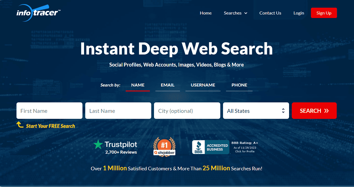 InfoTracer Deep Web Search