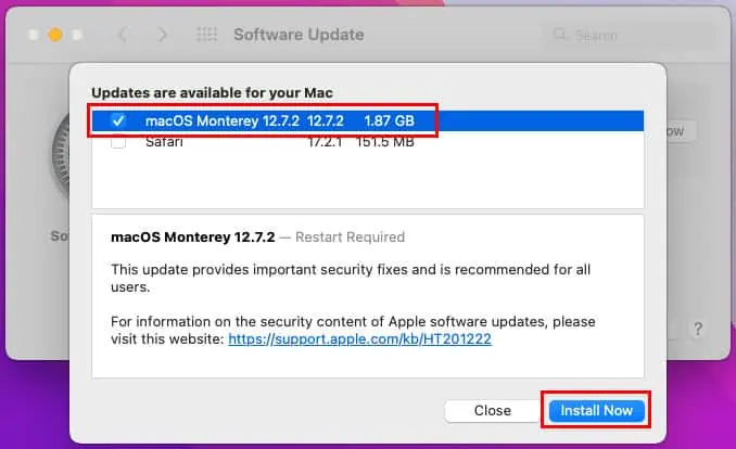 Install mac updates