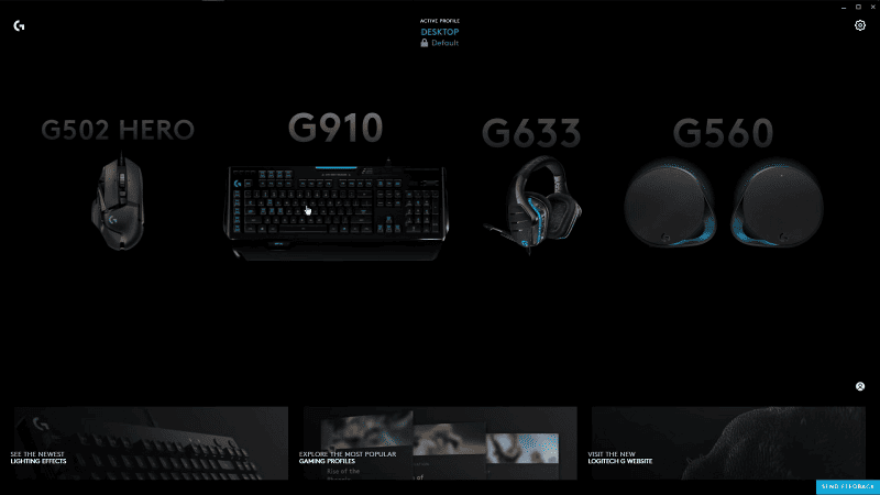 Logitech G Hub - urządzenia