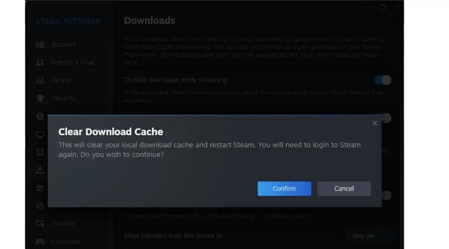 Clear Download Cache