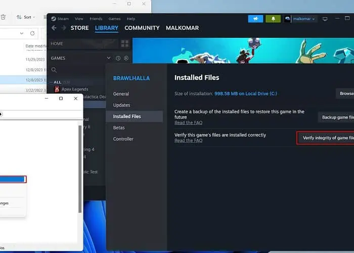 Les jeux Steam ne lanceront pas Windows 11