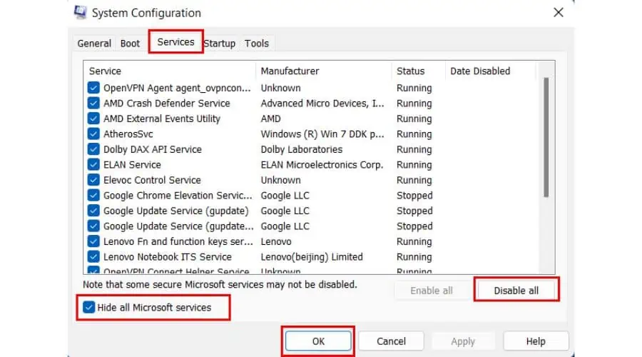 System Configuration