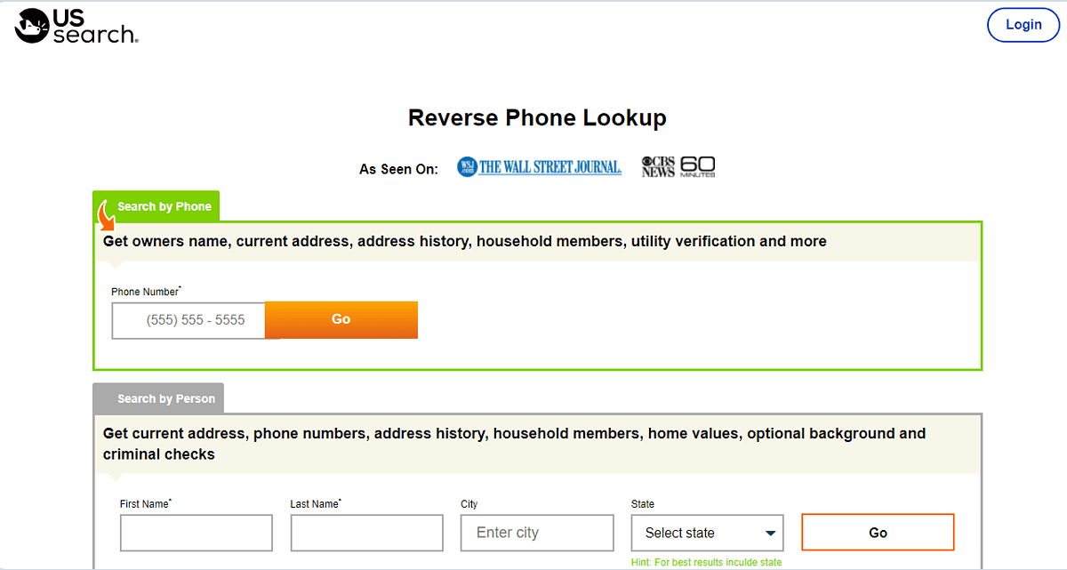 US Search reverse phone lookup
