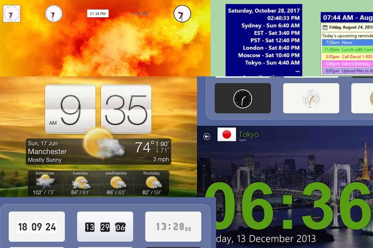 Clock widget windows 10 best free paid options