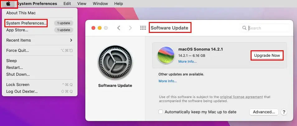 Upgrade macOS