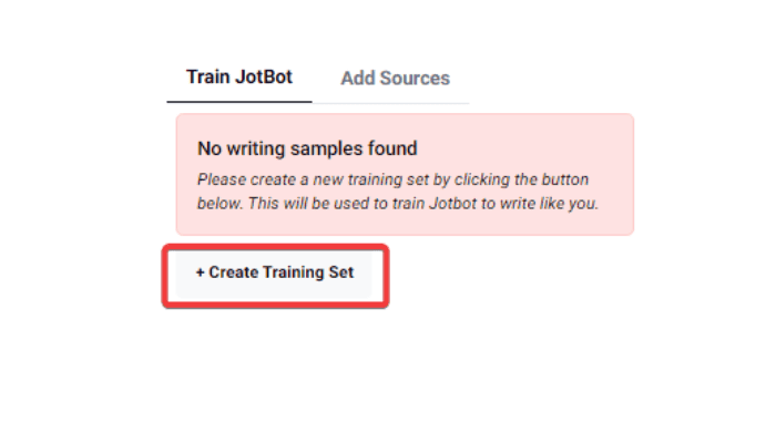 jotbot ai training set
