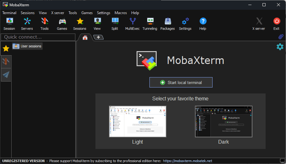 MobaXterm interface