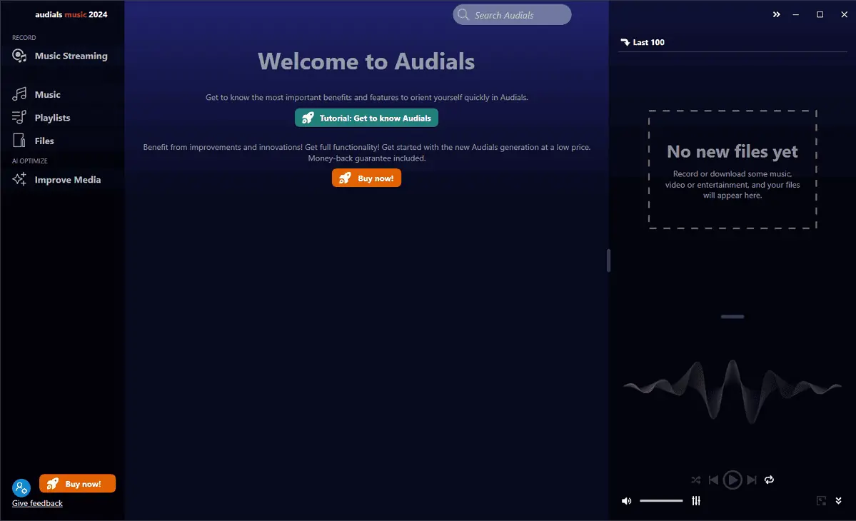 Audials Music 2024 interface