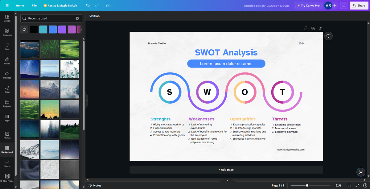 Arrière-plans Canva