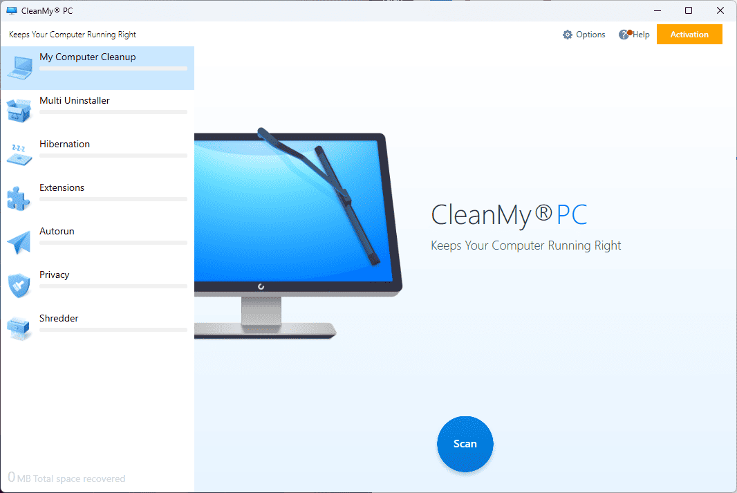 CleanMyPC interface