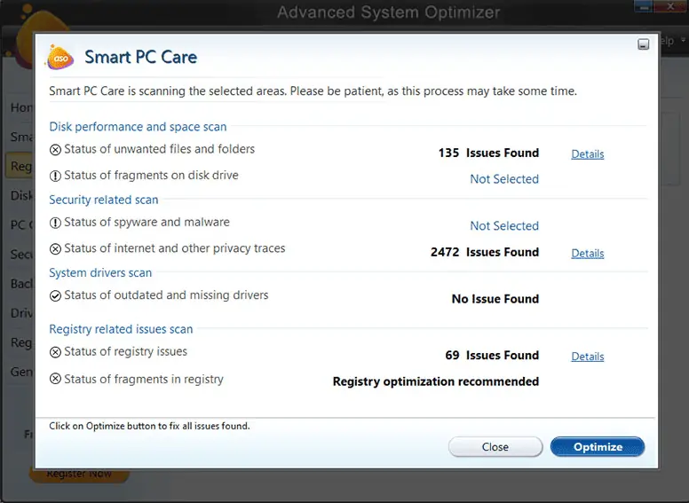Advanced System Optimizer Smart PC Care
