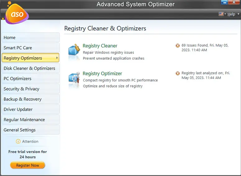 Advanced System Optimizer Registry Optimizers