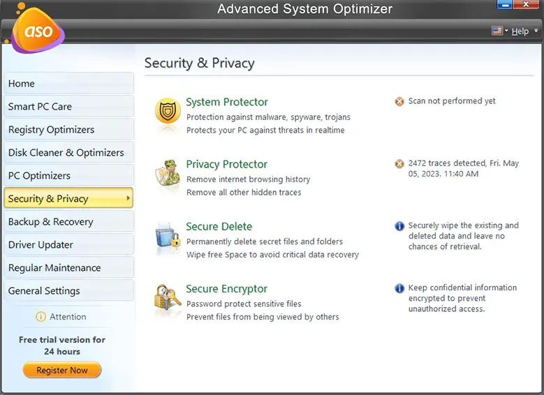 Advanced System Optimizer Security and Privacy