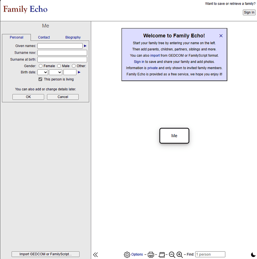 family echo interface