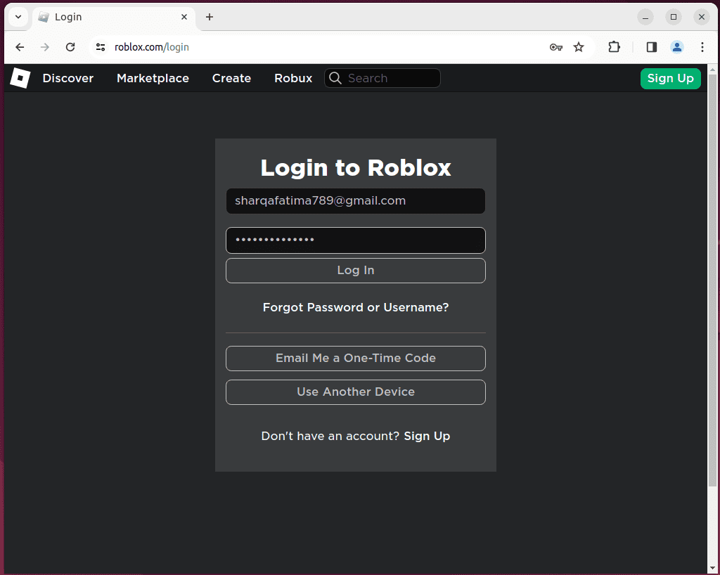 Log into Roblox on Linux