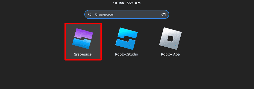 opening grapejuice on linux