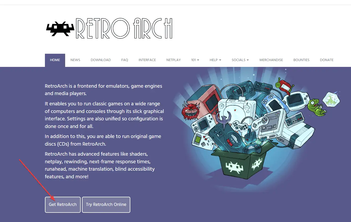 RetroArch website download