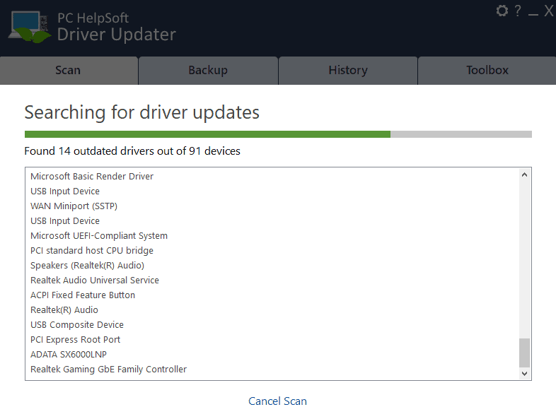 PC HelpSoft Driver Updater driver scanner