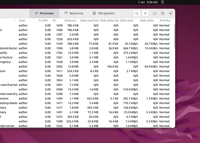 task manager linux