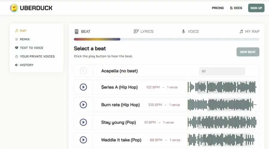 Uberduck best ai voice generator for songs - rapping