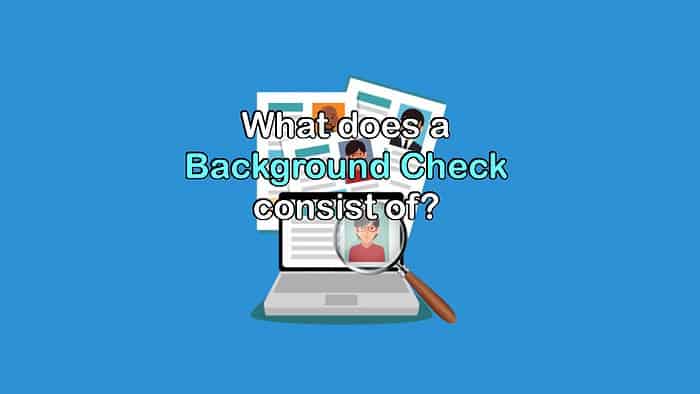 What does a background check consist of?