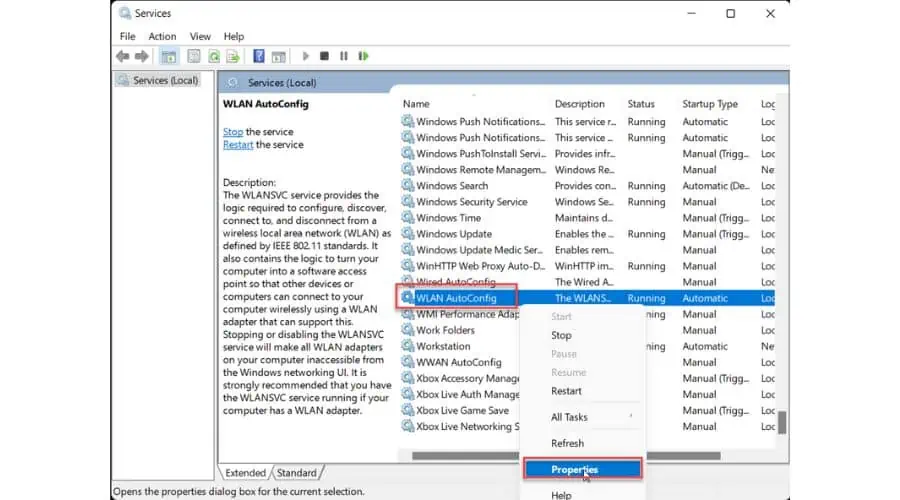 wifi option disappeared windows 11 WLAN AutoConfig