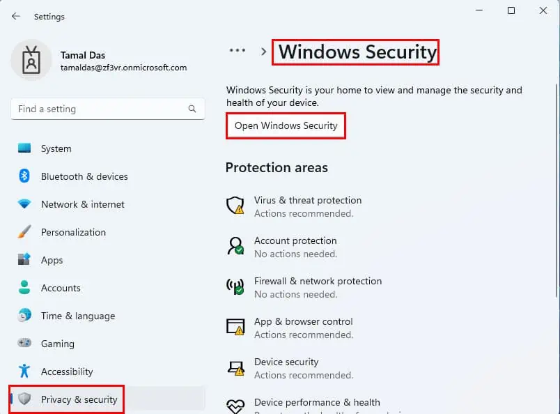 windows security