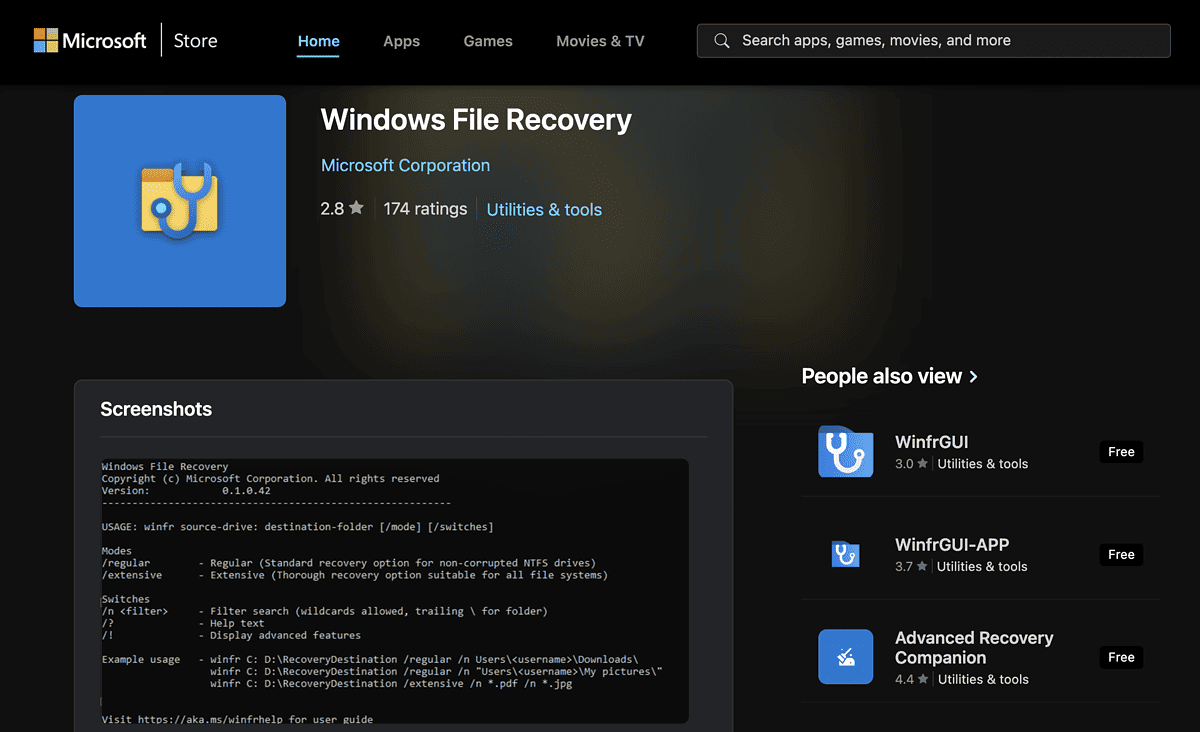 Windows file recovery tool review download
