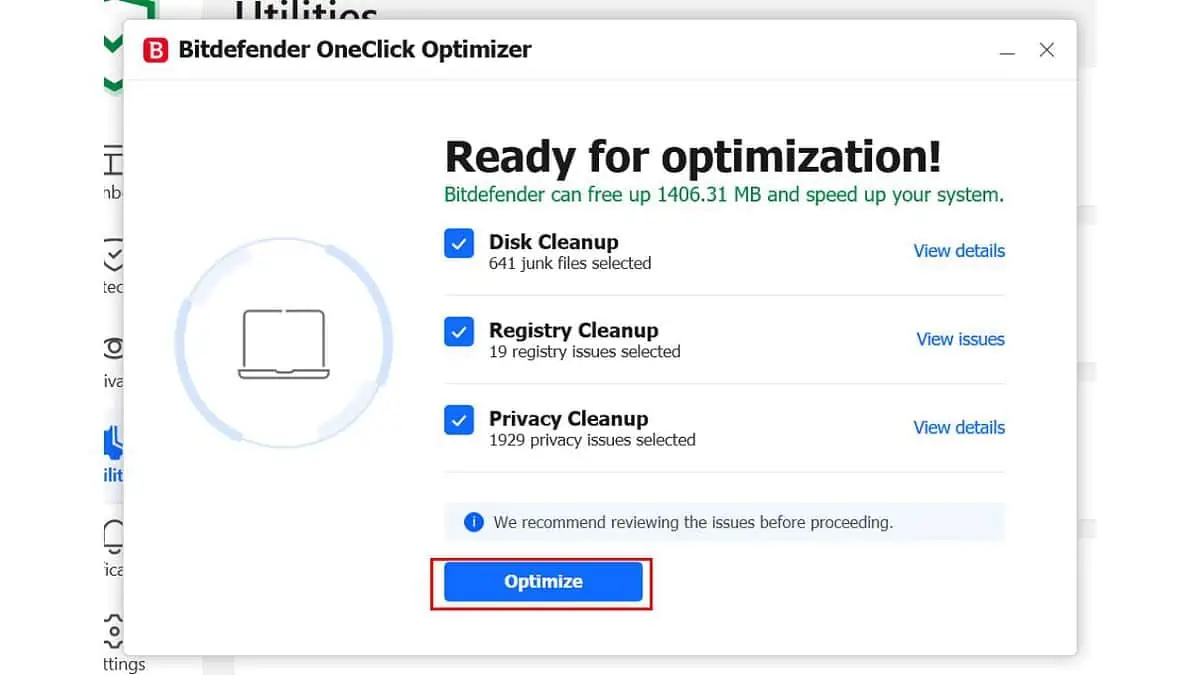 Bitdefender Family Pack OneClick Optimizer 2