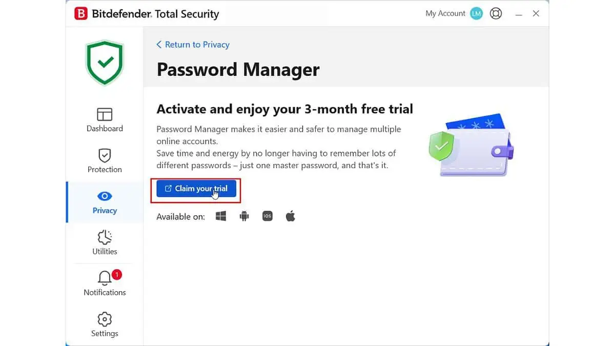 Bitdefender Family Pack Password Manager Trial