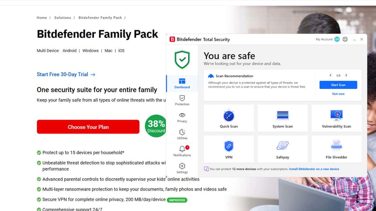 รีวิว Bitdefender Family Pack