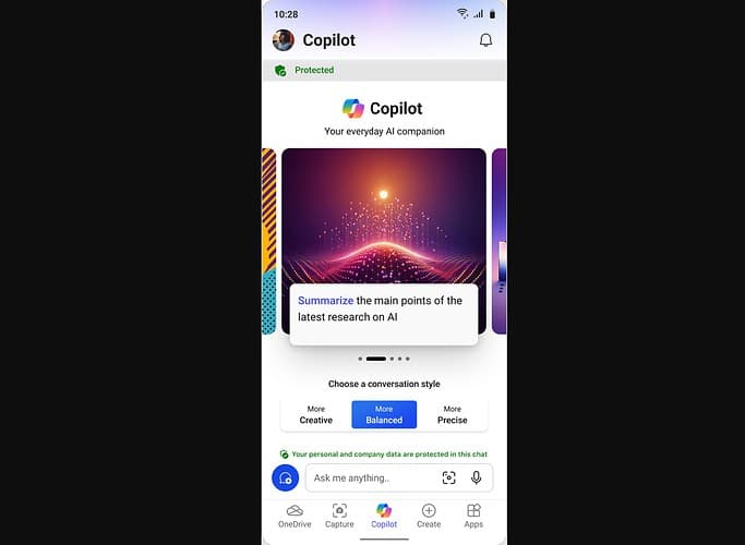 Copilot in Microsoft 365 Mobile app