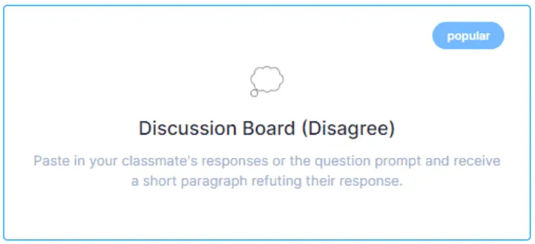 Cramly AI's discussion board (Disagree) feature