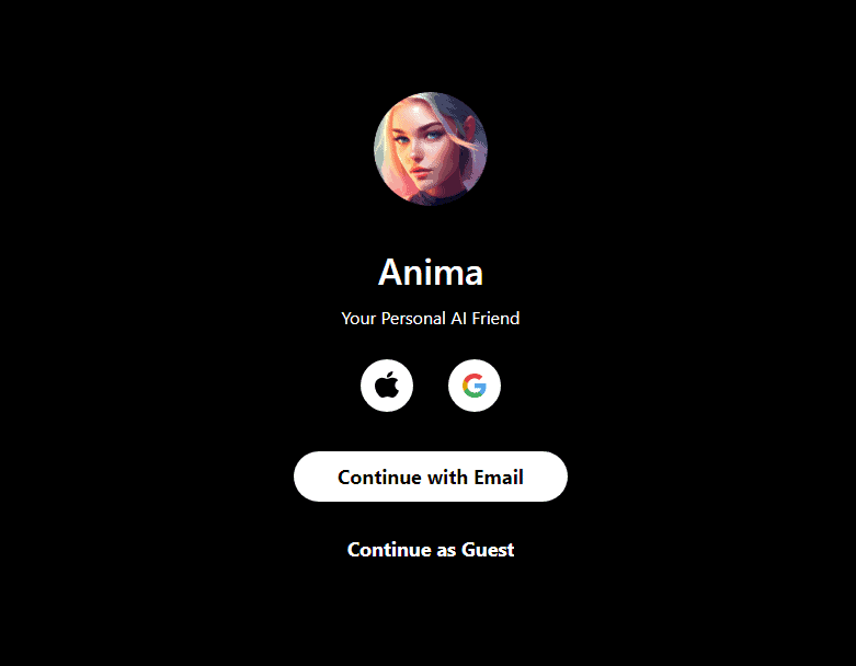My Anima AI register