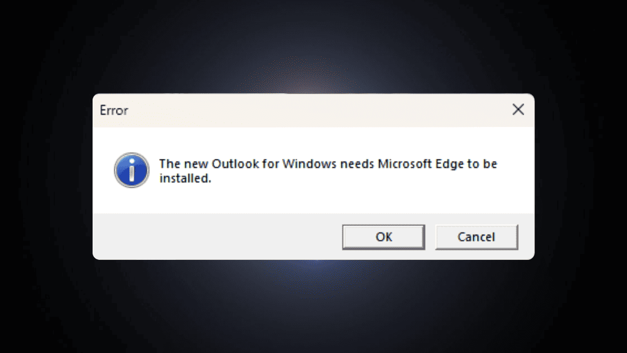 Another low blow by Microsoft, can’t run Outlook on Windows without the latest Edge