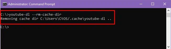 Remove cache