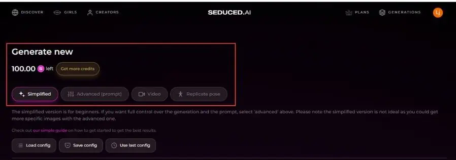 SEDUCED.AI Generate content Pro