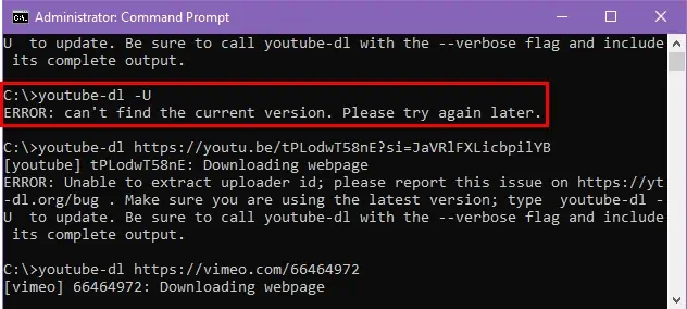 Update YouTube-DL