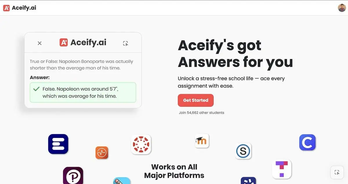 Aceify AI home page