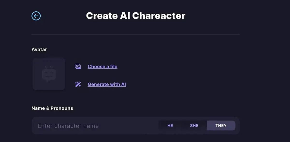Generate an AI Character