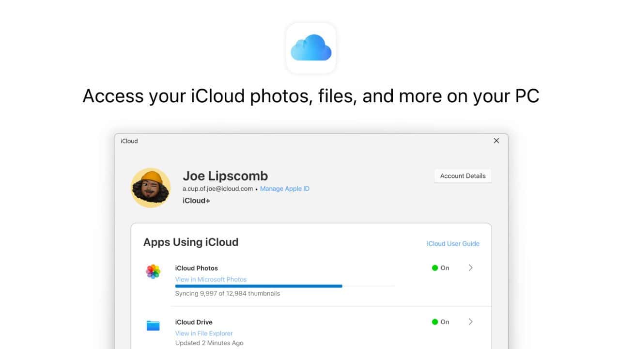 After Apple Music and Apple TV, iCloud for Windows gets a big update