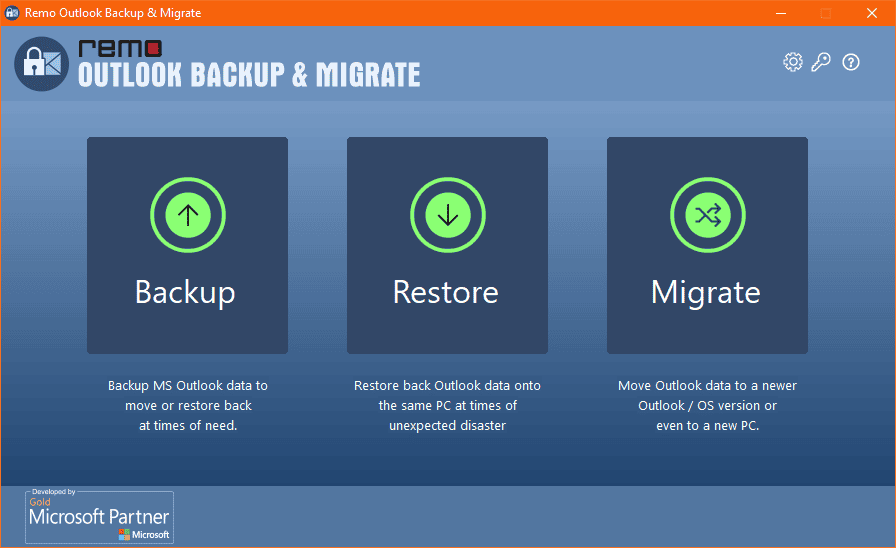 alat pencadangan dan migrasi remo Outlook