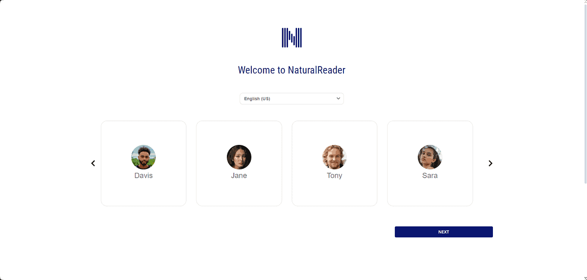 NaturalReader choosing characters