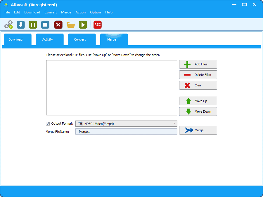 Allavsoft Video & Audio Downloader merge